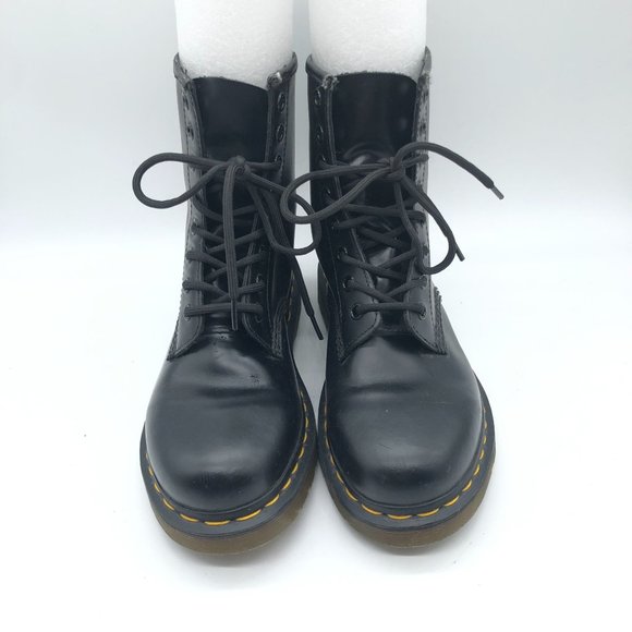 Dr. Martens 1460 Smooth Leather Lace Up Boots Black Mens 4 Womens 5 main image 9